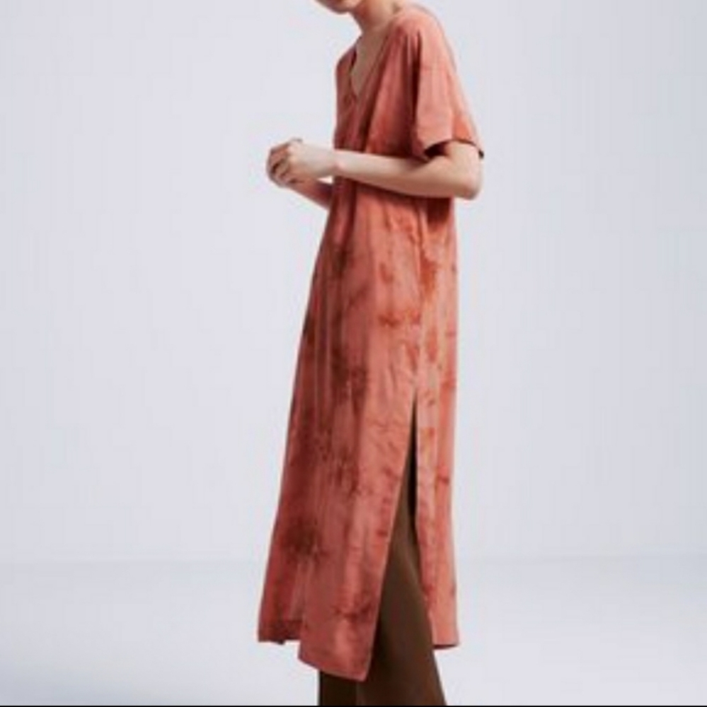 Zara Bohemian Tie Dye Long Summer Shirt Dress